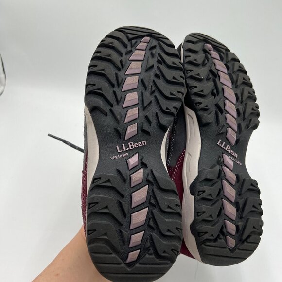 LL Bean Women's Trail Model 4 Hiking Shoes Maroon gray woman's size 9.5 - Picture 8 of 13